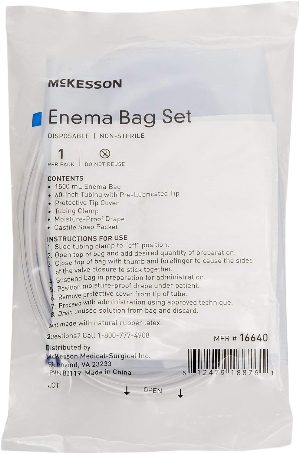 Bag Emema W/Soap 1500Cc