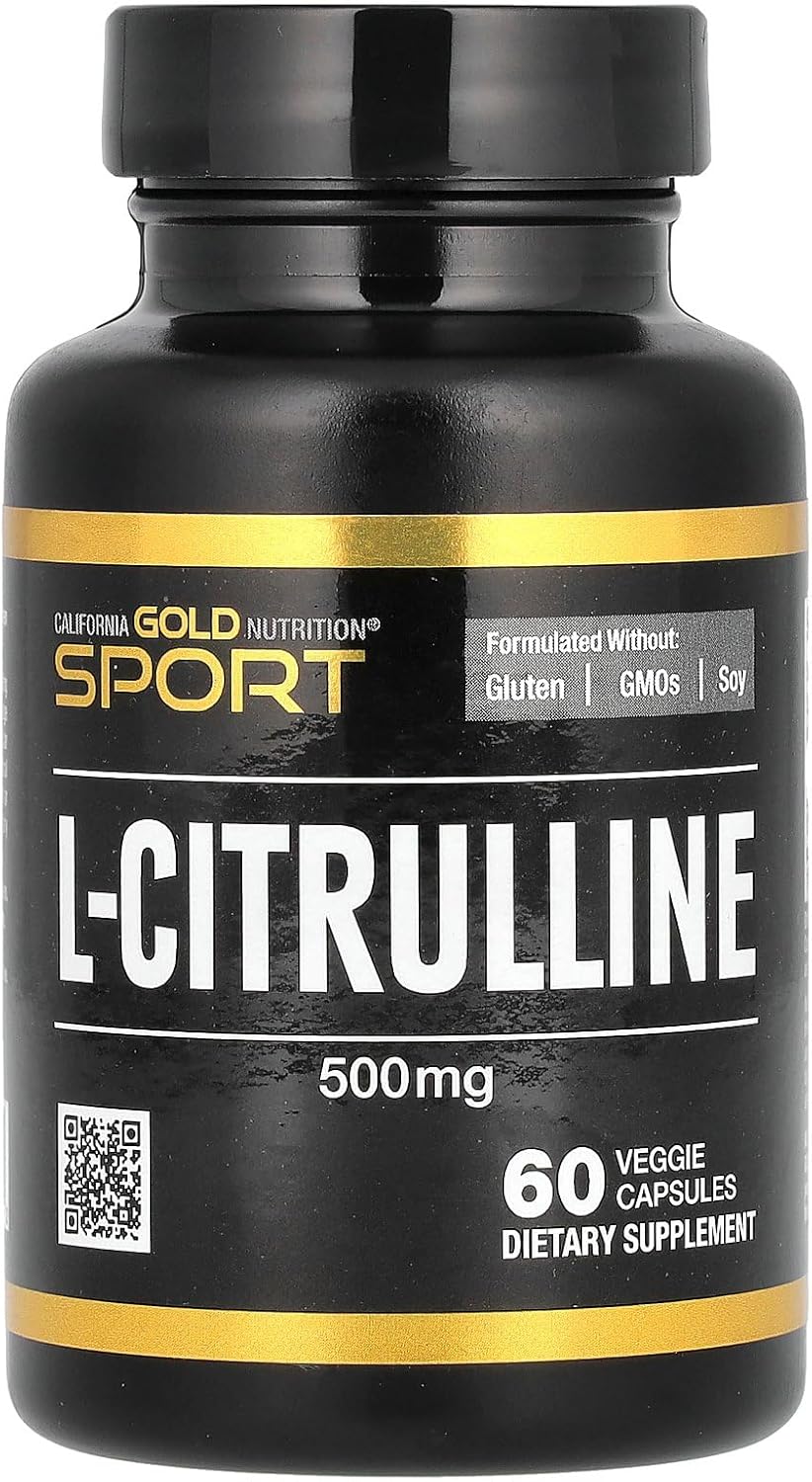 California Gold Nutrition Sport, L-Citrulline, Kyowa Hakko, 500 Mg, 60 Veggie Capsules