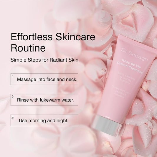 Cream Cleanser [All Skin Types] - Hydrating Facial Cleanser - Face Wash - Deep Pore - Hydrating Face Wash To Remove Make-Up - Rose-Scented (3.4 Fl.Oz.)