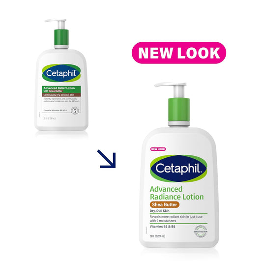 Cetaphil Body Lotion, Advanced Relief Lotion With Shea Butter For Dry, Sensitive Skin, New 20Oz, Fragrance Free, Hypoallergenic, Non-Comedogenic