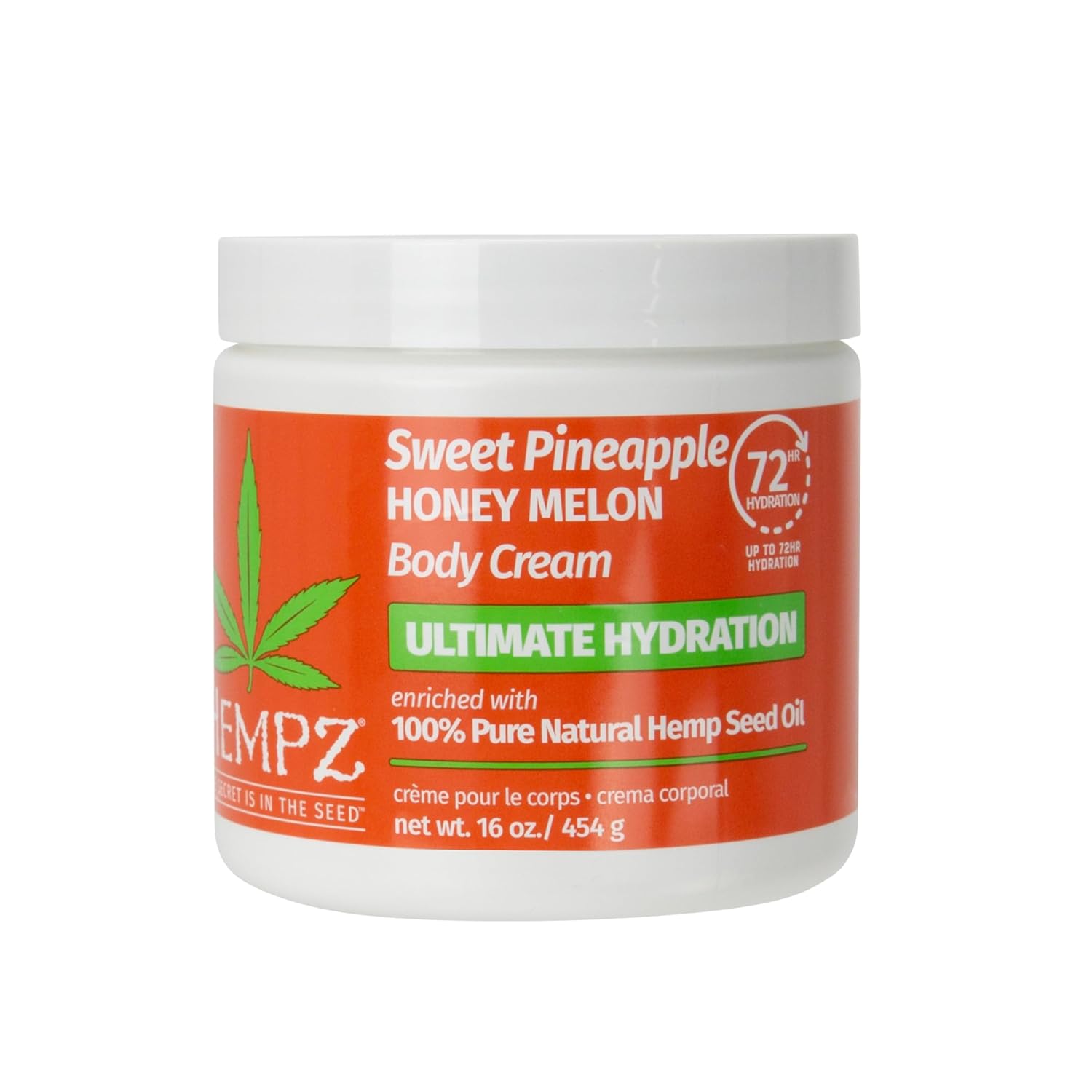 Hempz New Lux Body Cream, Sweet Pineapple & Honey Melon Herbal, Ultra Hydrating, 16 Oz