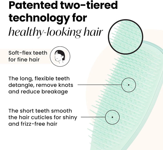 Tangle Teezer | The Fine And Fragile Ultimate Detangler Hairbrush For Wet & Dry Hair | Color Treated, Fine, Fragile Hair |Sweet Cinnamon