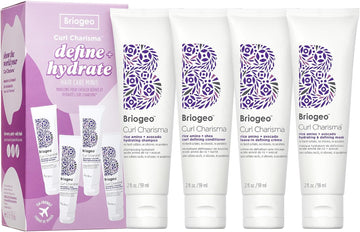 Curl Charisma Define + Hydrate Hair Care Minis, 4-Piece Set For Wavy, Curly And Coily Hair Textures, Vegan, Phalate & Paraben-Free, Travel Kit
