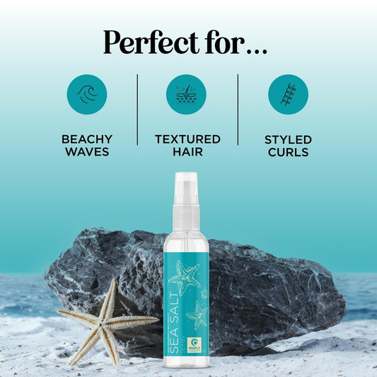 Volumizing Sea Salt Spray for Hair - Texturizing Beach Waves Spray & Hair Mist Curl Activator - Non Sticky Styling Beach Hair Spray for Men and Women with Nourishing Argan Oil and Sea Kelp Extract