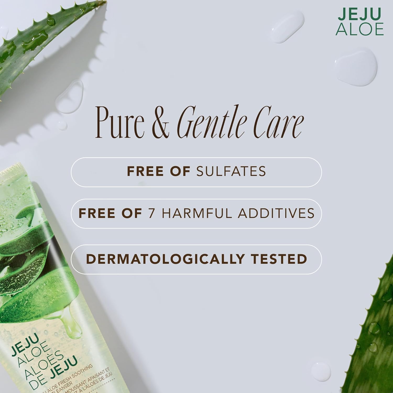 The Face Shop Jeju Aloe Fresh Soothing Foam Cleanser - Brightening, Hydrating, Moisturizing Face Wash with Green Tea, Aloe Vera, Rosemary & Chamomile - Korean Skin Care Facial Cleanser : Beauty & Personal Care