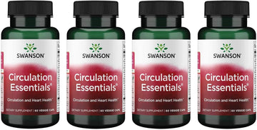 Swanson Circulation Essentials 60 Veg Capsules (4 Pack)