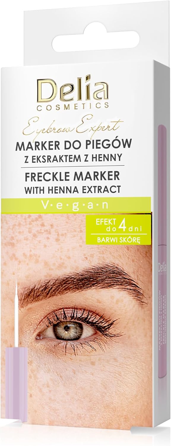 Delia Cosmetics – Freckle Marker – Easy To Use – Precise – Vegan Formula – Natural Look – Make-Up Trends – Lasts Up To 4 Days – 4Ml