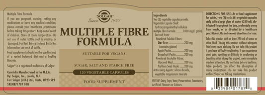 Solgar Multiple Fiber Vegetable Capsules, 120 Count