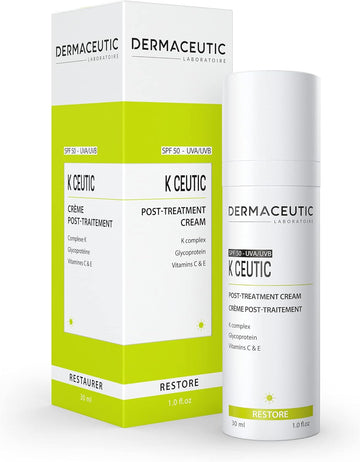 K Ceutic By Dermaceutic: This Post Treatment Cream Contains K Complex, Glycoprotein, Vitamin C And E And Uv Filters. 30 Ml