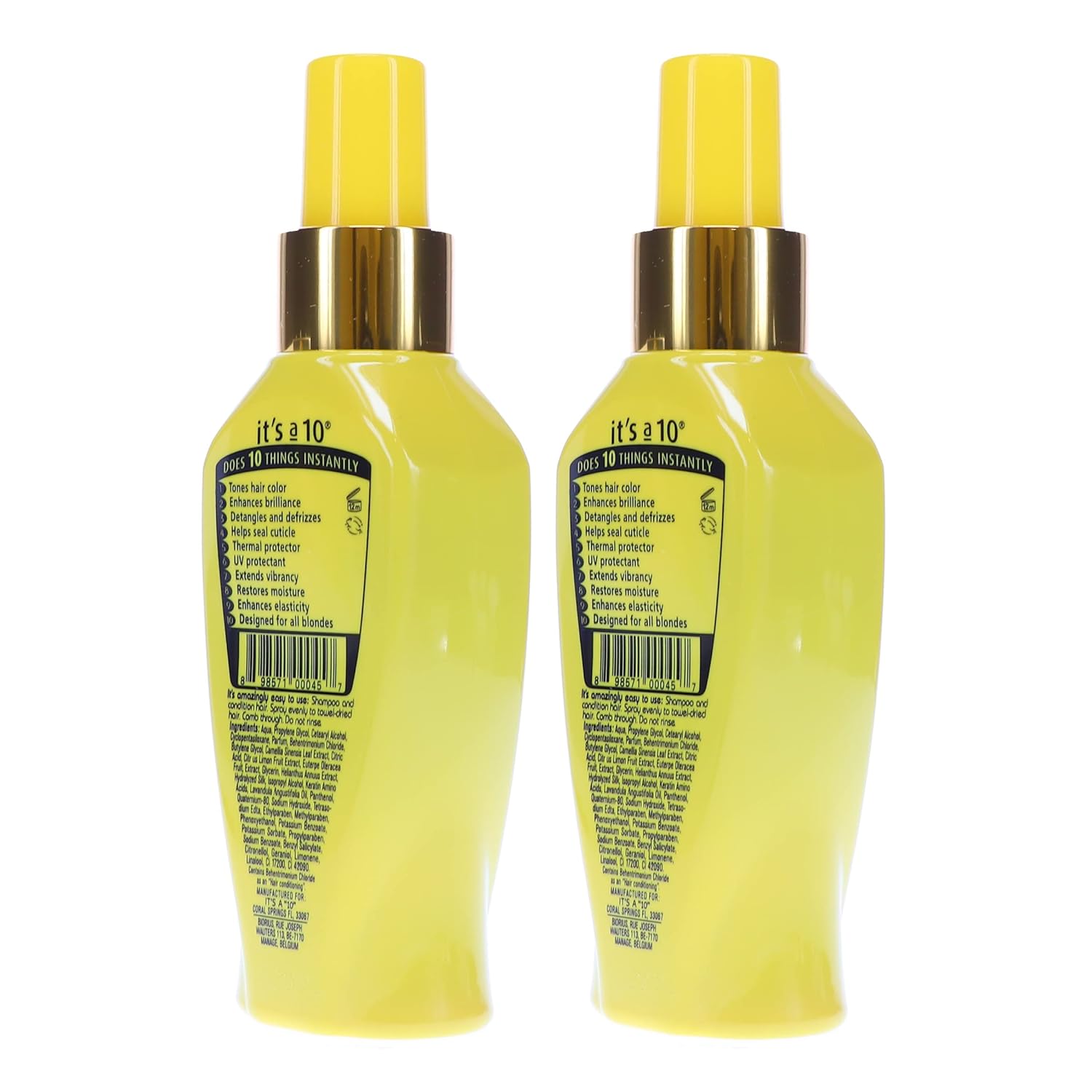 It's A 10 Haircare Miracle Leave-In Conditioner Spray for Blondes - 4 oz. - 2ct : Eau De Toilettes : Beauty & Personal Care