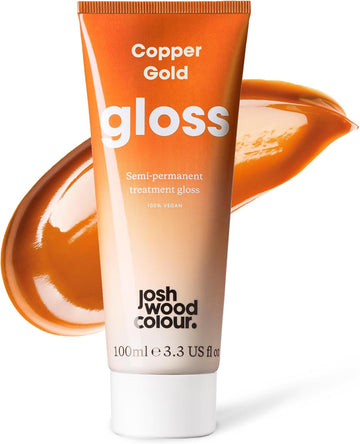 Josh Wood Hair Gloss (Copper) - Semi-Permanent Gloss, Creates Strawberry Blonde Or Adds Golden Tones To Light Brown Hair - Lasts Up To 6 Washes - 100% Vegan - Cream (100Ml)