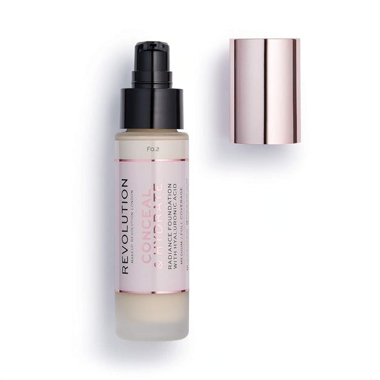 Makeup Revolution, Conceal & Hydrate, Foundation, F0.2, 23Ml