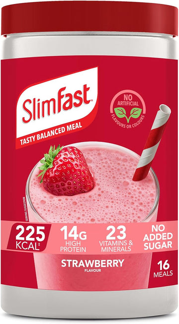 Slimfast Balanced Meal Shake, Healthy Shake For Balanced Diet Plan With Vitamins And Minerals, High In Fibre, Meal Replacement, Caramelised Biscuit Flavour, 16 Servings, 584 G