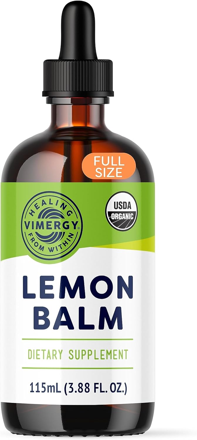 Vimergy USDA Organic Lemon Balm Extract, 115 Servings ? Supports Calm