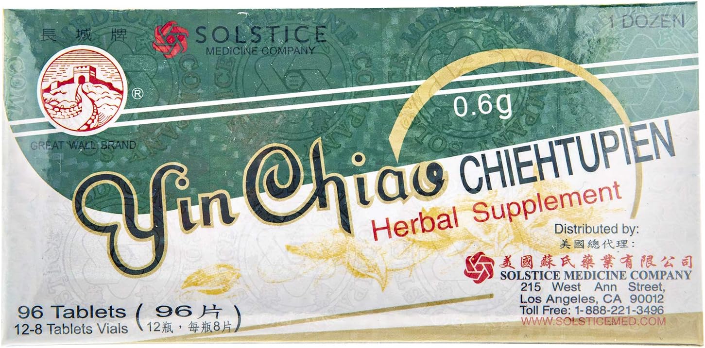 Yin Chiao Chieh Tu Pien -Herbal Supplement For Respiratory Support (1 Box, 96 Tablets)