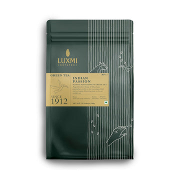 Luxmi Estates - Indian Passion - Organic Mango Passion Fruit Green Tea - 50 Tea Bags | With Mango & Passion Fruit | Brew As Iced Tea Or Hot
