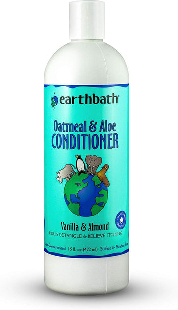 earthbath, Oatmeal & Aloe Conditioner - Dog Conditioner for Allergies & Itching, Dry Skin, Dog Wash That Helps Detangle & Relieve Itching, Made in USA, Cruelty Free Pet Conditioners - 16 Oz (1 Pack)