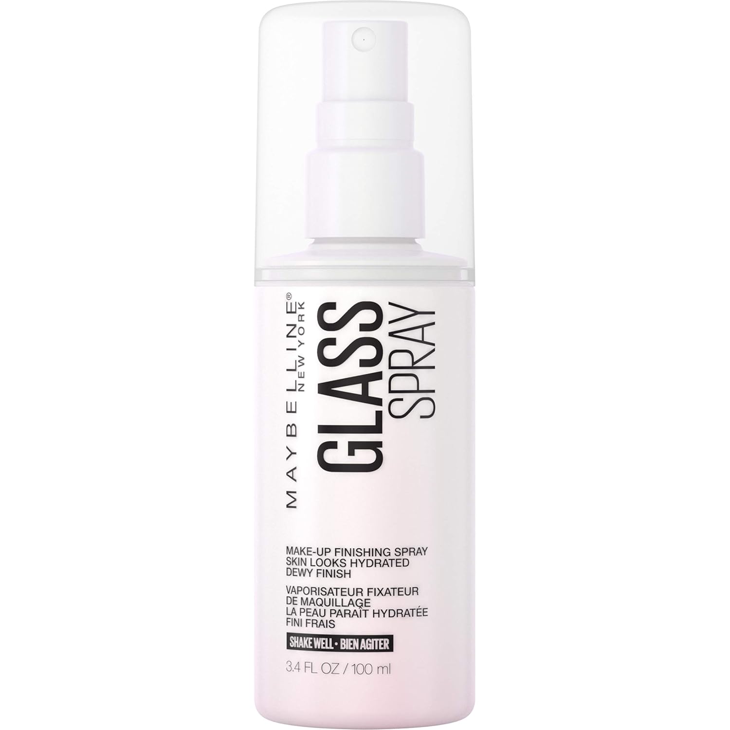 Maybelline New York Facestudio Glassskin Makeup Finishing Hydrating Dewy Glossy Finish All Day Wear Use After Makeup Application Or On Its Own, Glass Skin Spray, 3.4 Fl Oz