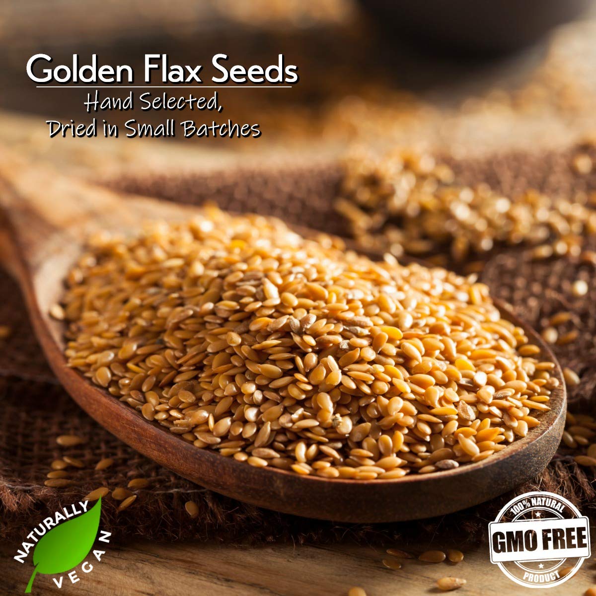 GERBS Raw Golden Flax Seeds 4 LBS. Premium Grade | Freshly Harvested flaxseed & Packaged in Resealable Bulk Bag | Non-GMO, Keto & Paleo Cleared |High in omega-3 fatty acids & Fiber| Gluten Peanut Free : Grocery & Gourmet Food