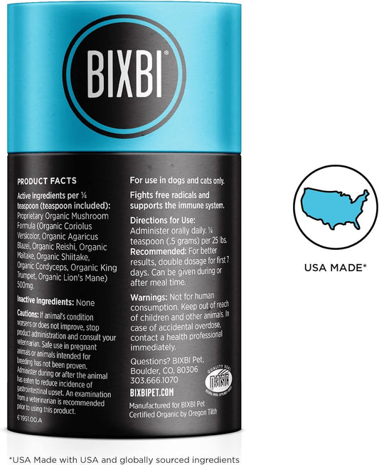 Bixbi Dog Vitamins Supplements Immune Support Daily Cat Supplement, Powder Supplement, 2 Month Supply Us