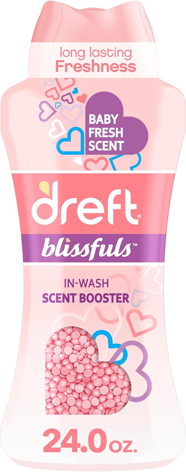 Dreft Blissfuls In-Wash Scent Booster Beads, Baby Fresh Scent, 24 oz
