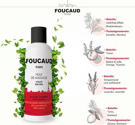 Foucaud Revitalising Massage Oil - A Revitalising Massage - 200 Ml