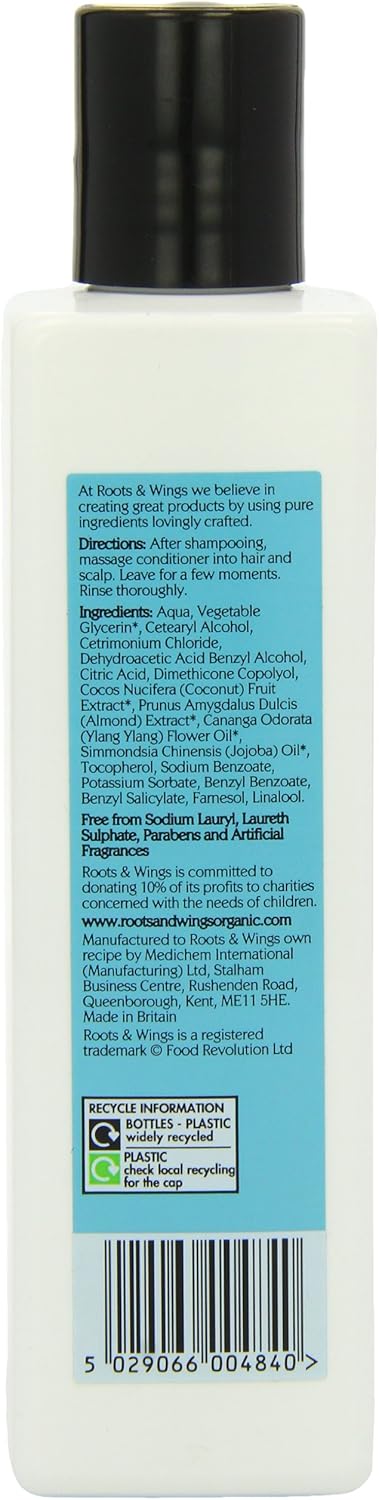 Roots & Wings Moisturising Coconut, Almond, Aloe Vera & Jojoba With Ylang Ylang Conditioner 250Ml
