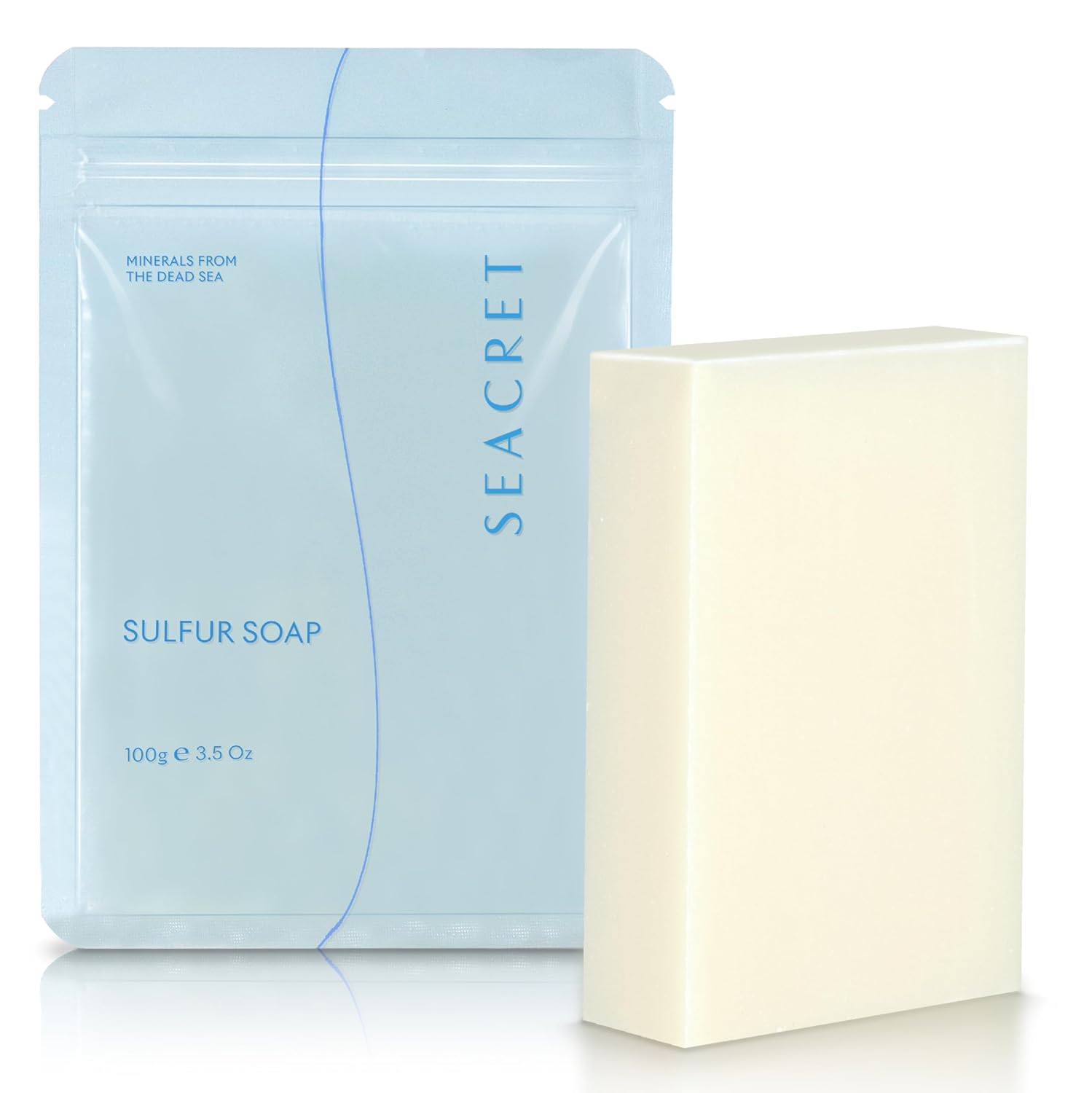 Seacret Sulfur Soap Bar For Face & Body - Nature-Powered Sulfur Cleanser For Radiant Skin, Sulfur Skin Care, Sulfur Bar Soap, Sulfur Soap