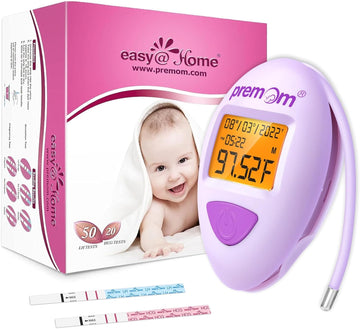 Easy@Home 50 Ovulation Test and 20 Pregnancy Test Strips + Basal Body Thermometer for Ovulation Tracking EBT 380