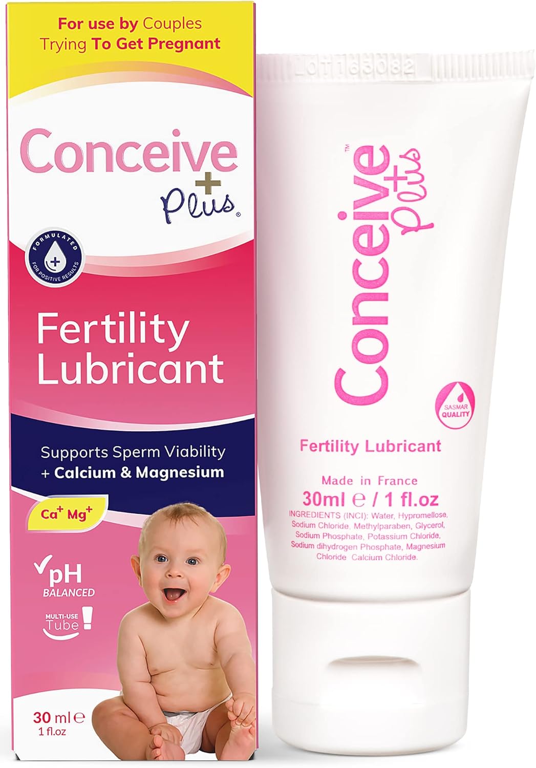 Conceive Plus Fertility Lubricant Travel Size - Sperm-Safe, Ph Balanced Personal Lubricant For Ttc Couples - Enhances Vaginal Health & Supports Fertility To All Couples - Wellness Formula - 1 Fl Oz