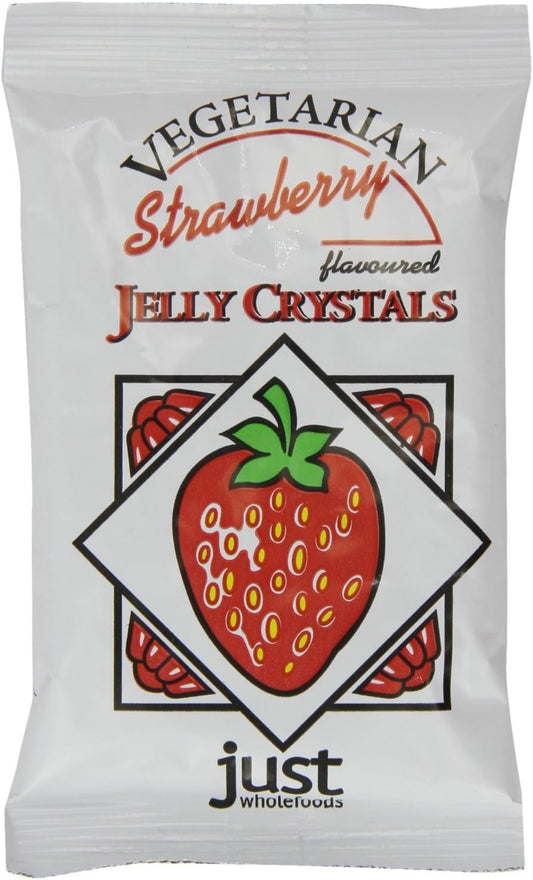 (3 PACK) - Just Wholefoods - Strawberry Jelly Crystals | 85g | 3 PACK BUNDLE