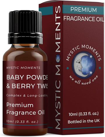 Mystic Moments | Baby Powder & Berry Twist Fragrance Oil - 10Ml - Perfect For Soaps, Candles, Bath Bombs, Oil Burners, Diffusers And Skin & Hair Care Items