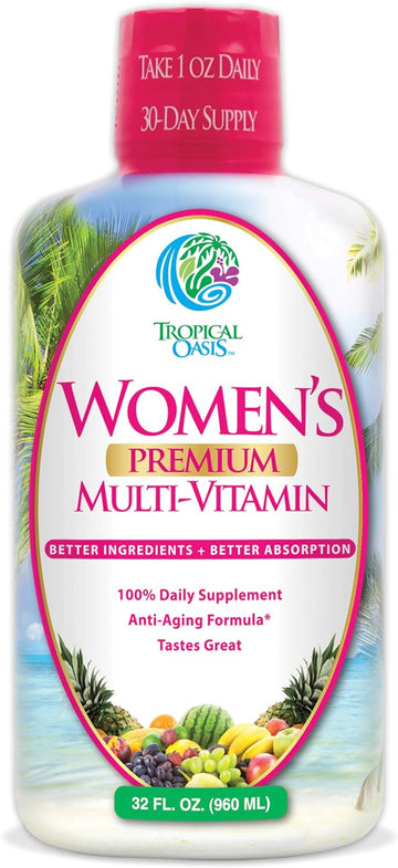 Premium Liquid Multivitamin For Women | Sugar Free Women’S Multivitamin | 100+ Vitamins, Minerals & Herbs Promote Anti-Aging, Heart, Brain & Bone Health |98% Absorption Rate | Non-Gmo | 32 Serv