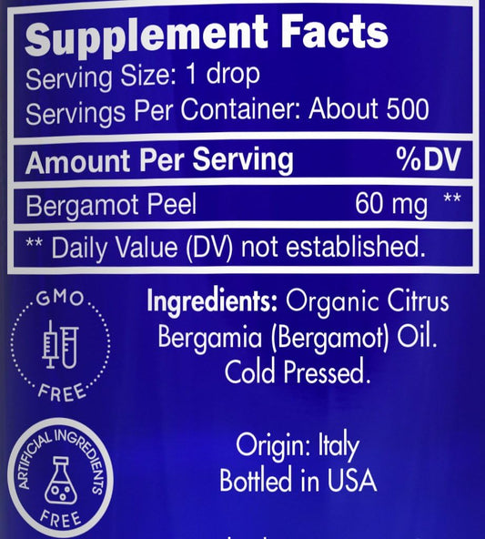 Organic Bergamot Essential Oil By Zongle – 100% Pure Natural, Therapeutic & Food Grade For Tea, Aromatherapy, Topical & Oral Use – 1 Oz