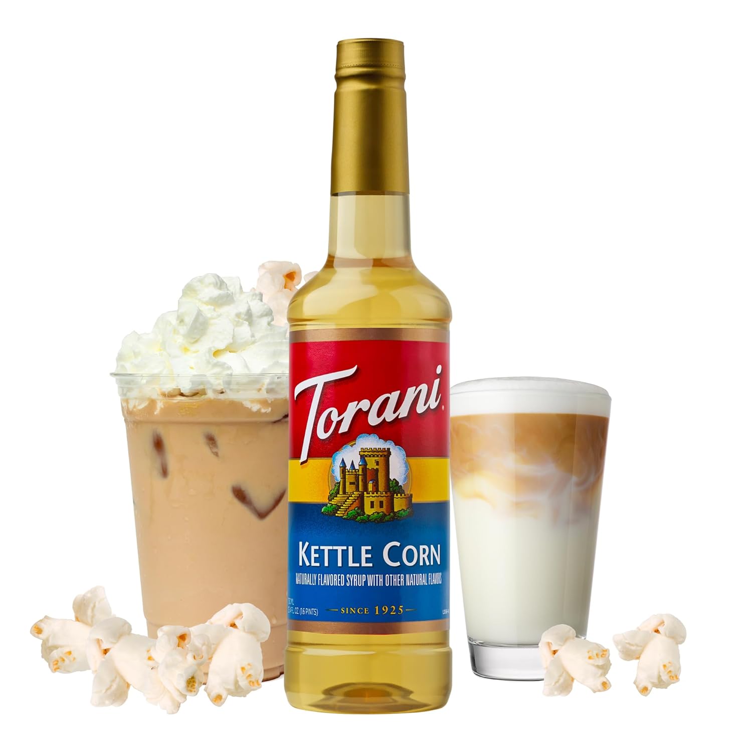 Torani Flavored Drink Syrup, Kettle Corn, 25.4 Fl Oz (Pack Of 4)