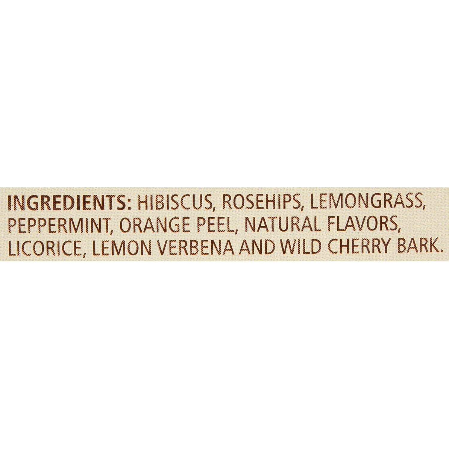 Celestial Seasonings Hibiscus Tea, Red Zinger Herbal Tea, Caffeine Free, 20 Tea Bags
