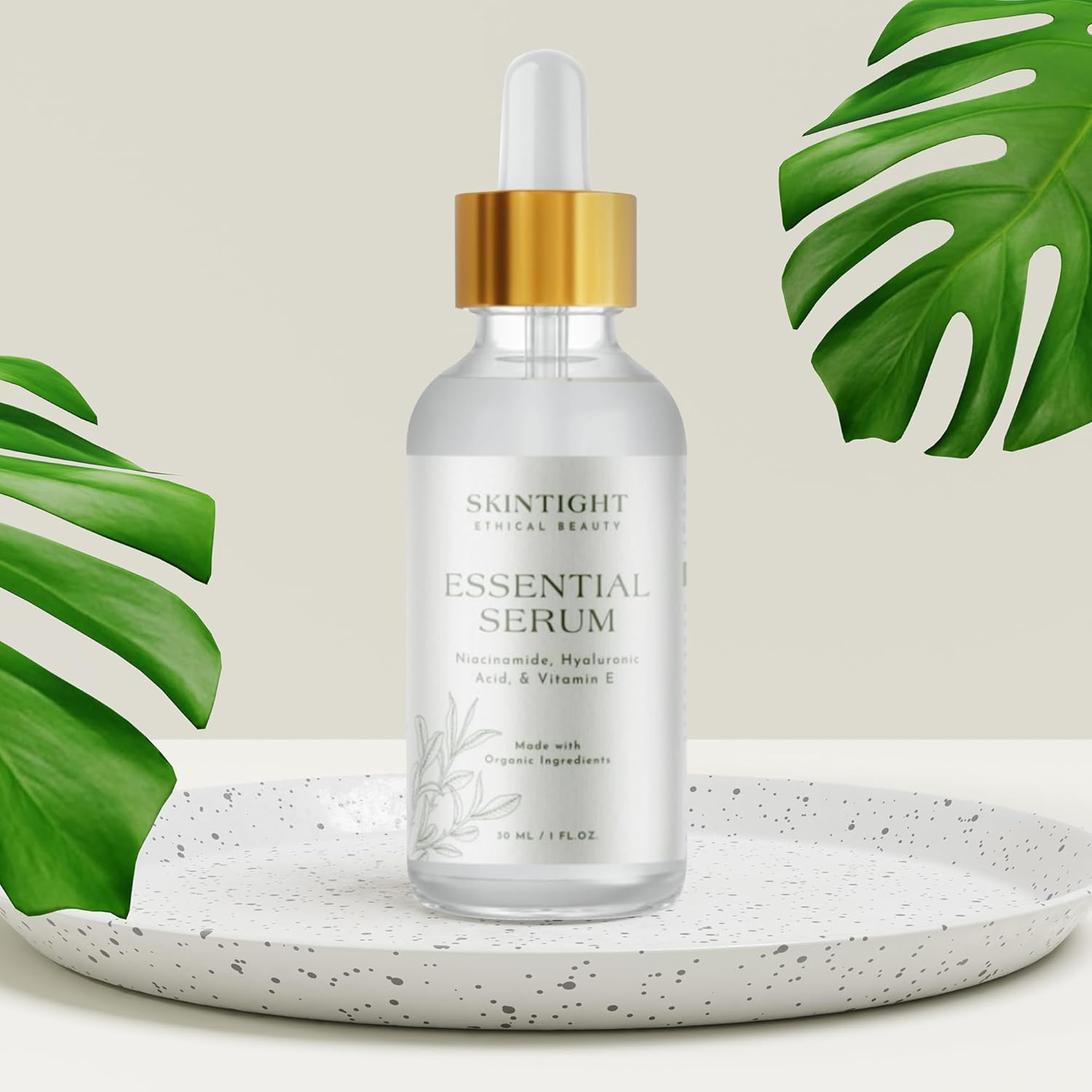 Skin Tight Essential Serum - Anti Aging Face And Eye Serum With Niacinamide, Hyaluronic Acid, Vitamin E, Avocado Oil - Glowing Cream For Dark Spots, Even Skin Tone, Fine Lines And Wrinkles, 1 Fl. Oz
