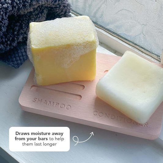 Ethique Pink Haircare Storage Tray For Shampoo & Conditioner Bars - Plastic-Free (Pack Of 1)