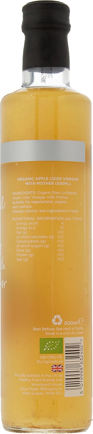 Rayners Organic Raw Apple Cider Vinegar With Mother, 500 Ml, Pack Of 3