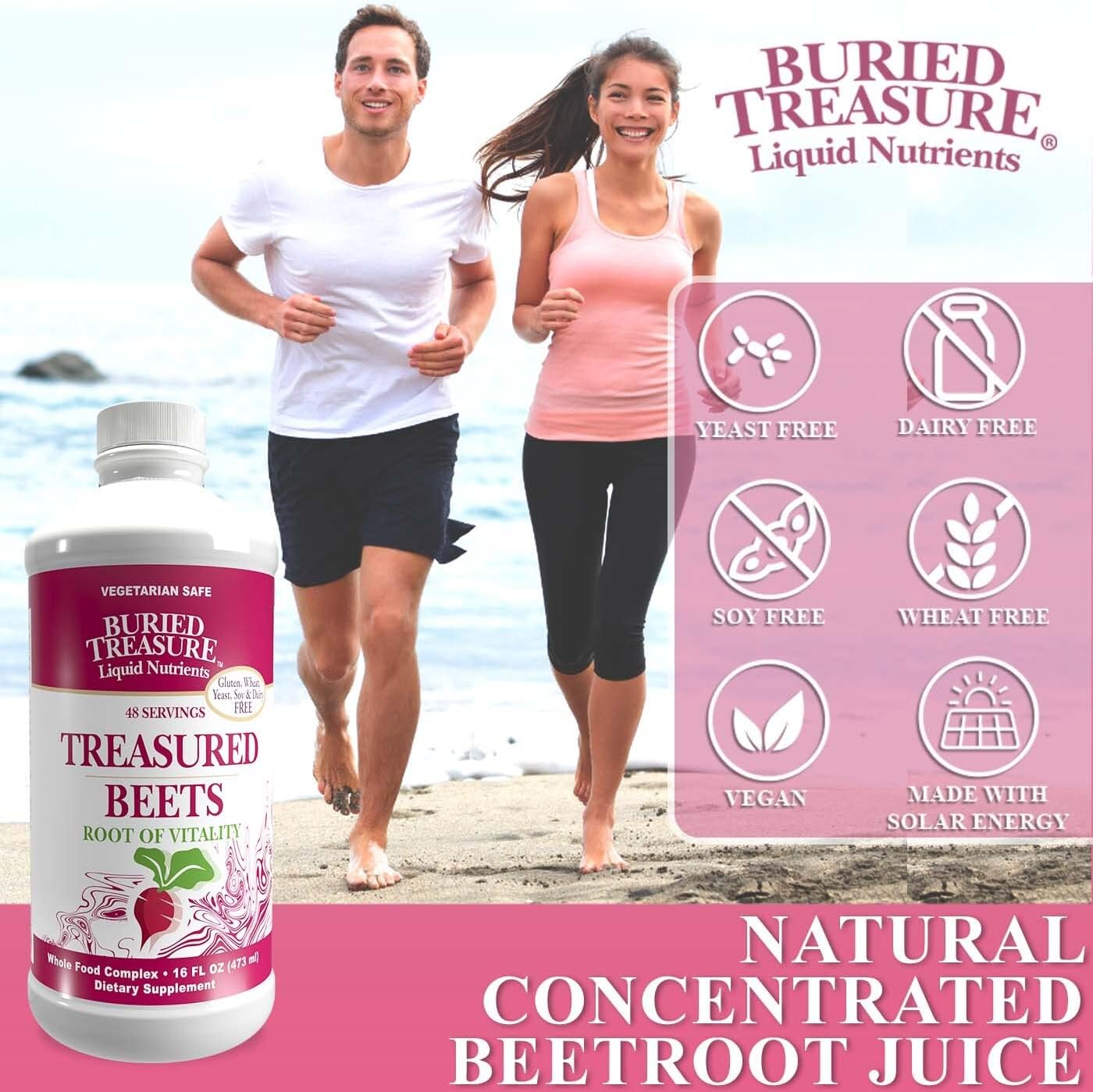 Buried Treasure ,Treasured Beets, 16oz 48 Servings, Concentrated Nitri