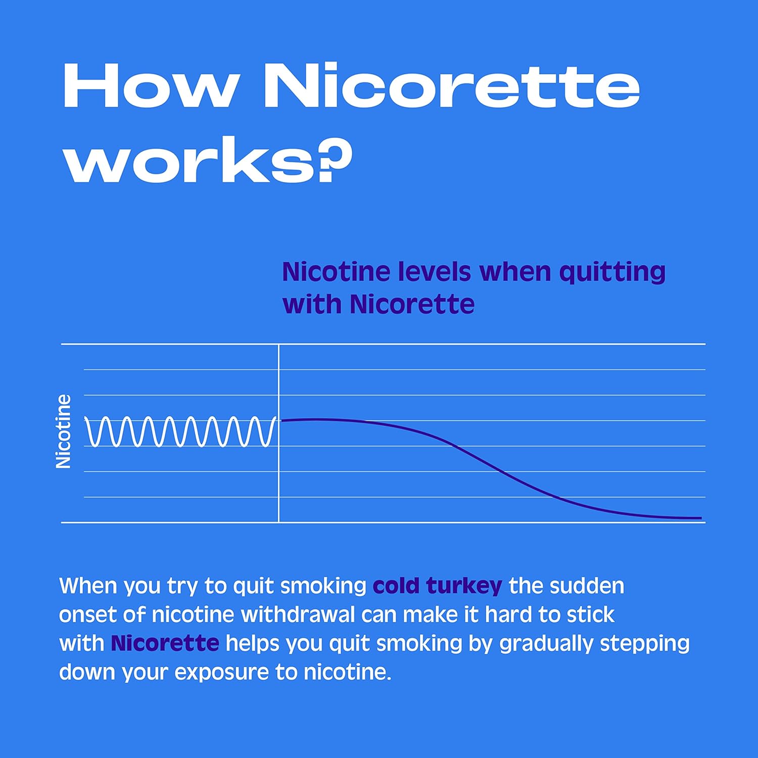 Nicorette 2 mg Nicotine Gum to Help Quit Smoking - White Ice Mint Flavored Stop Smoking Aid, 160 Count : Health & Household