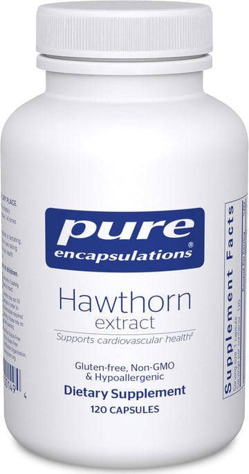 Pure Encapsulations Hawthorn Extract | Crataegus Oxyacantha Hypoallergenic Supplement For Cardiovascular System Support | 120 Capsules