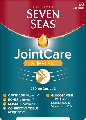 Seven Seas JointCare Supplex, With Glucosamine, Omega-3, Vitamins C, D and E, Manganese, Food Supplements, 90-Day Pack