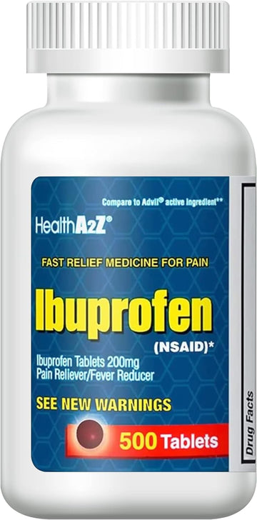 Healtha2Z® Ibuprofen 200Mg Pain Relief Body Aches Headache  Arthritis  Cramps Back Pain Fever Reducer