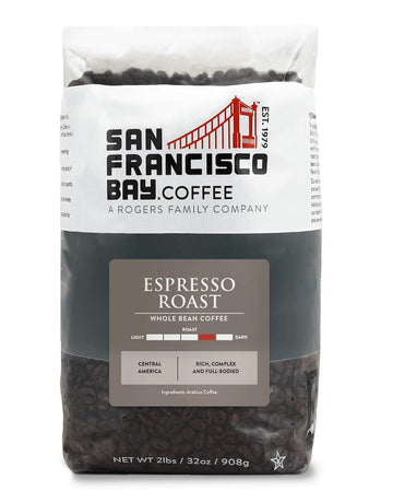 San Francisco Bay Whole Bean Coffee - Espresso Roast (2lb Bag), Dark Medium Roast