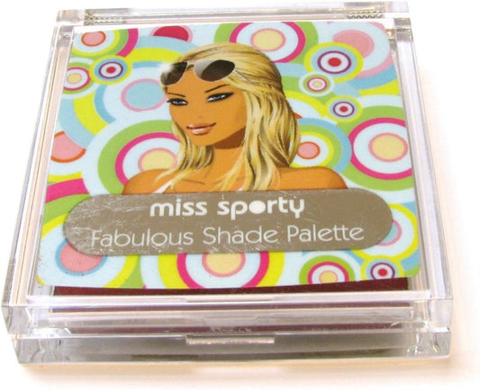 Miss Sporty Fabulous Shade Palette ~ 011 Ibiza Beach Party ~ Golden Beige & Blue Eyeshadow/Coral Pink Lipgloss