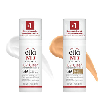 Eltamd Uv Clear, Uv Clear Tinted Duo Kit, Face Sunscreen Spf, Tinted And Untinted Broad Spectrum Protection For Sensitive Skin