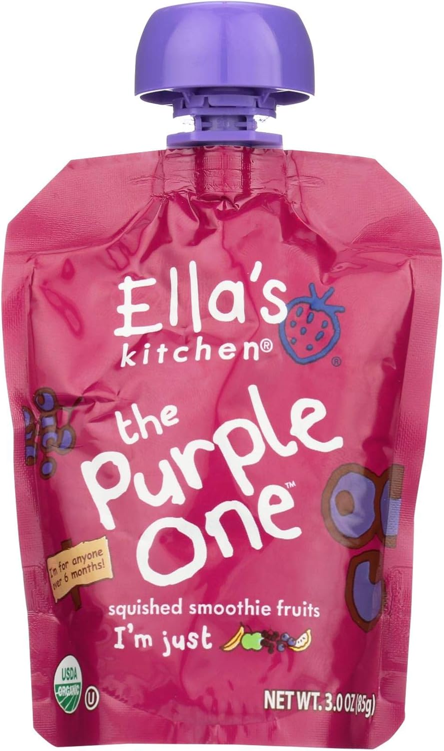 Ellas Kitchen Organic The Purple One Smoothie Fruit, 3 Ounce -- 12 Per Case. By Ella'S Kitchen