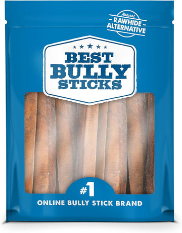 Best Bully Sticks All-Natural Premium 6 Inch Jumbo Bully Sticks for Large Dogs - USA Baked & Packed - 100% Grass-Fed Beef - Single Ingredient Grain & Rawhide Free Dog Chews - 25 Pack