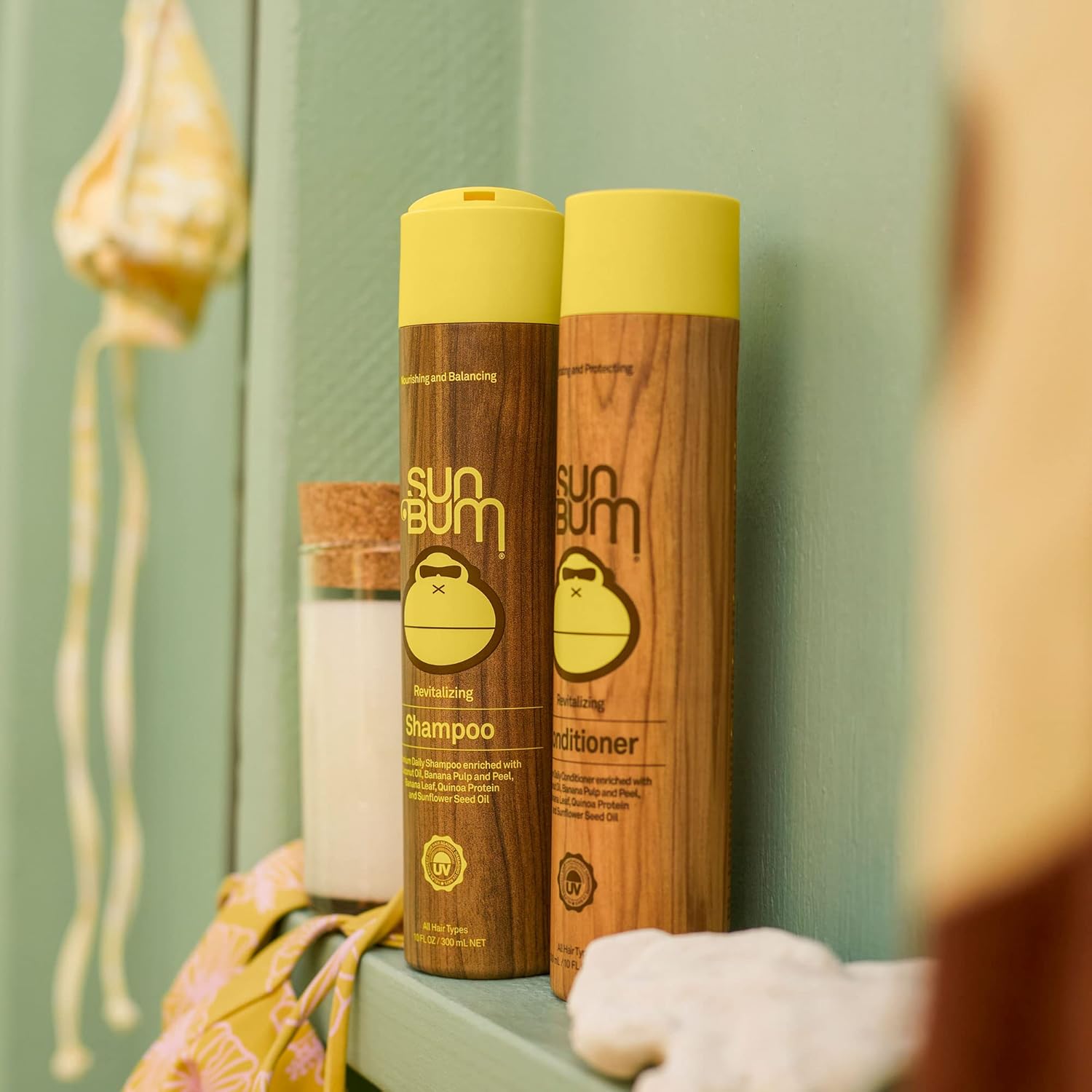 Sun Bum Revitalizing Shampoo | Vegan and Cruelty Free Hydrating, Moisturizing and Shine Enhancing Hair Wash | 10 oz : Beauty & Personal Care